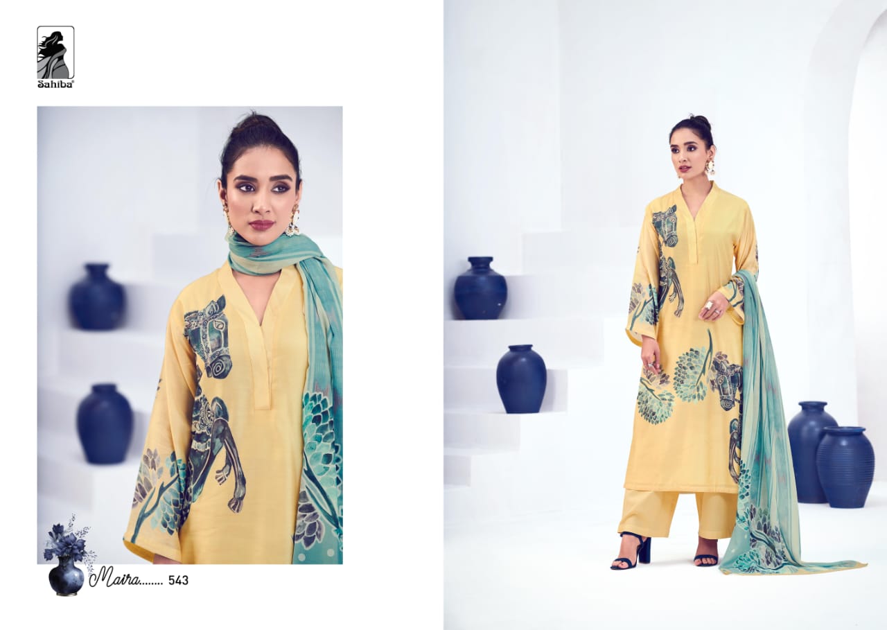 Maira By Sahiba Muslin Digital Printed Dress Material Wholesale Suppliers In Mumbai